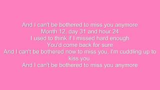 Miranda Lambert - I can&#39;t be bothered - Lyrics