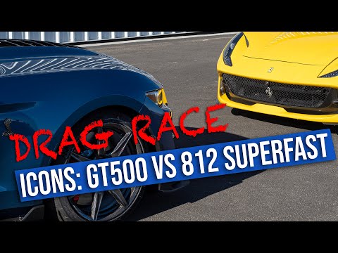 Epic Drag Race - Ford Mustang GT500 vs. Ferrari 812 Superfast [UHD 4K]
