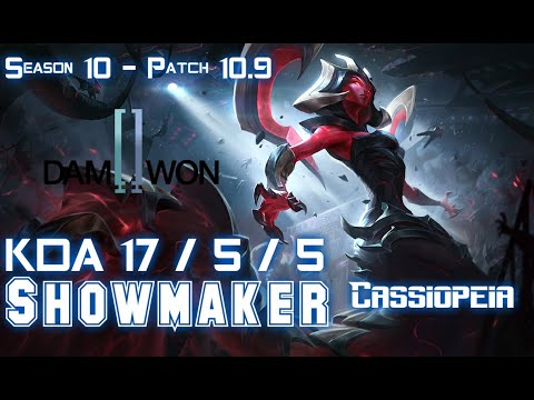 DWG Showmaker CASSIOPEIA vs ZED Mid - Patch 10.9 KR Ranked