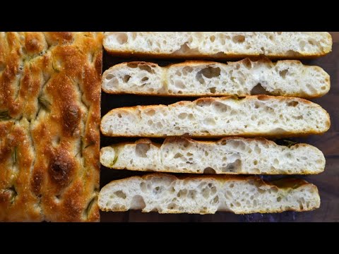 Easy No Knead Overnight Focaccia Recipe | How to make Open Hole Focaccia