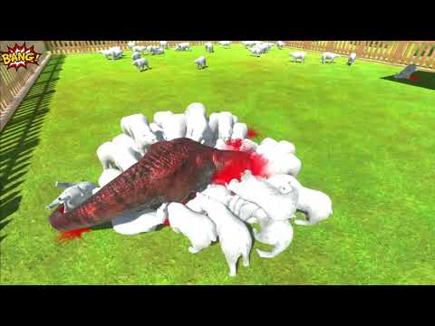 DINOSAURS JUMPS INTO POLAR BEAR WORLD - Animal Revolt Battle Simulator🎉😉🎆