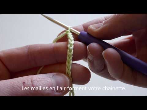 Leçon au crochet n°1  - la chaînette en maille en l'air