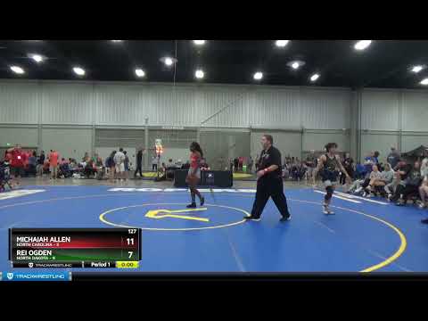 127 Lbs Round 4 (6 Team) - Michaiah Allen, North Carolina Vs Rei Ogden, North Dakota 5e6d