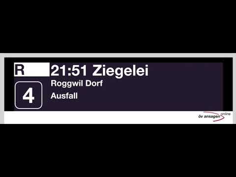 SBB / asm Ansage -  Ausfall zum Regio nach Ziegelei