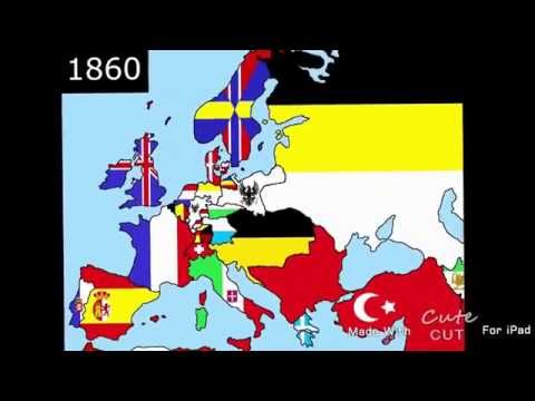 Timeline of Europe national flags 1400-2015