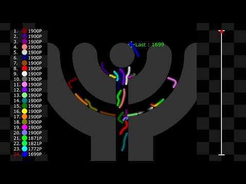 Stay Out of Last - Survival Worm Race in Algodoo