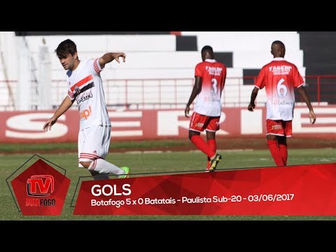 GOLS - Botafogo 5 x 0 Batatais - Paulista Sub-20 - 04/06/2017