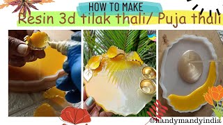 How To Make Resin 3d Tilak Thali/Puja Thali || first time in youtube