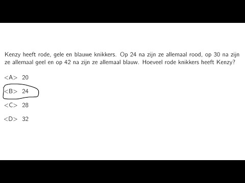 941 Wiskunde vraag 11 2017 Augustus Toelatingsproef Geneeskunde Vlaanderen