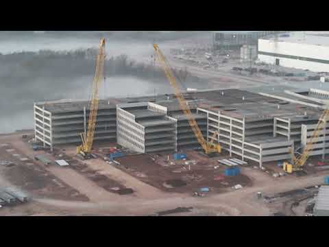Tesla Gigafactory Texas | part 6 (1 of 2) | foggy sunrise! [panorama photos] #gigatexas
