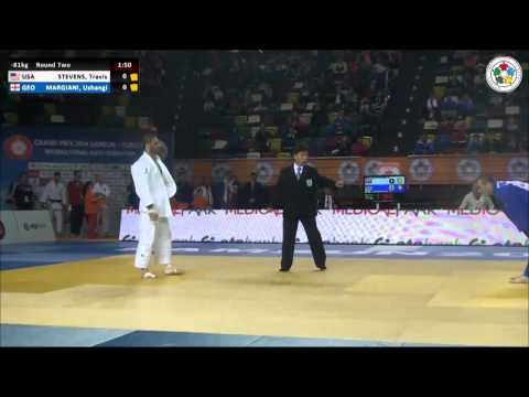 Travis STEVENS (USA) Vs Ushangi MARGIANI (GEO) - Judo Grand Prix Samsun 2014 [-81kg]