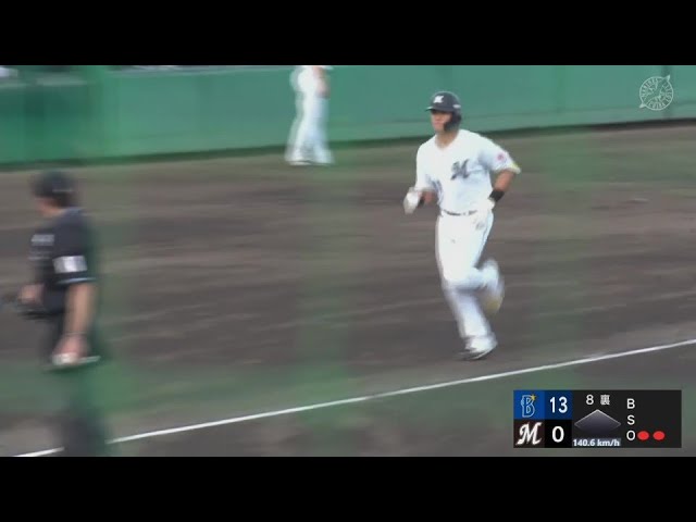 【ファーム】豪快に振り抜いた!! マリーンズ・山本大斗 左中間へ2ランホームラン!!  2024年3月17日 千葉ロッテマリーンズ 対 横浜DeNAベイスターズ