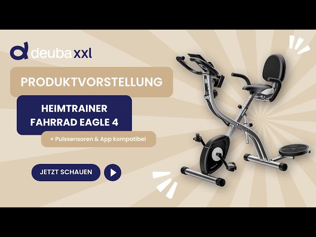 Video teaser for SPORTANA® Heimtrainer Fahrrad Eagle 4 Pulssensoren App kompatibel