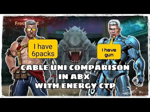 Cable uniform comparison in ABX - Marvel future fight