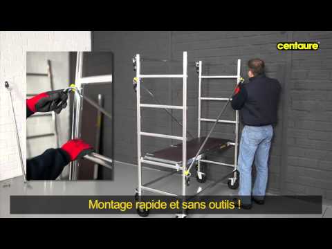 Echafaudage roulant aluminium 4,70 m - Quad Up CENTAURE