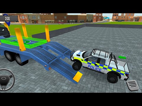 Police 4x4 Quad Bike Transportation Simulator - Truck With ATV Cargo - Android Gameplay
