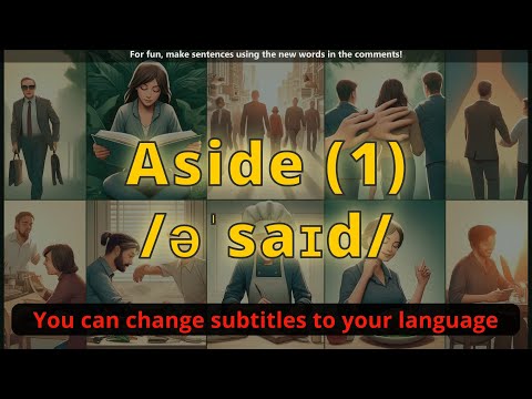 Aside meaning (1) with 5 examples