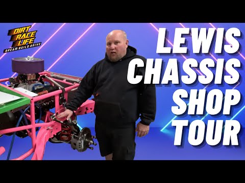 Jamie Lewis shows a Bernheisel Metric Chassis while giving us a tour of his Chassis Fabrication shop