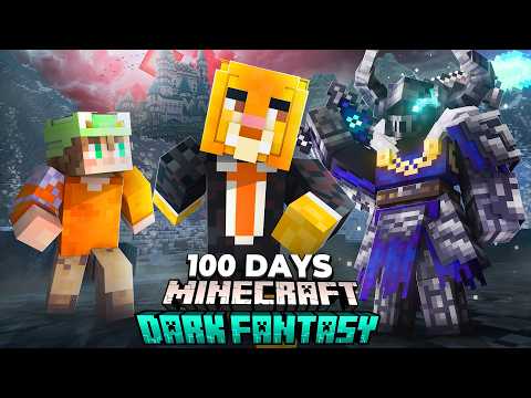 I Spent 100 Days in DARK FANTASY Minecraft With IsKevin