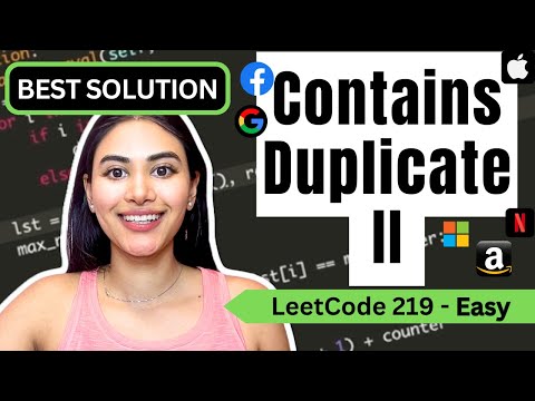 Contains Duplicate II - LeetCode 219 - Python #leetcode