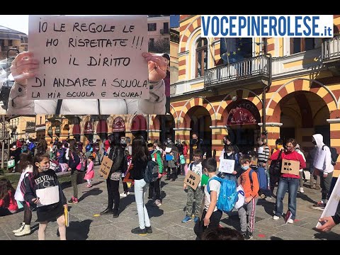 Scuola DAD  Protesta a Luserna San Giovanni