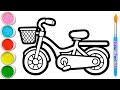 Mari Belajar Bagaimana Menggambar & Melukis Sepeda | Menggambar dan Mewarnai untuk Anak, Balita #110