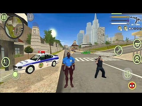Panther Police Rope Hero Vice Town Crime Simulator #4 - Android Gameplay.