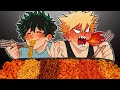 MHA Voice Actors Vs Korean FIRE NOODLES