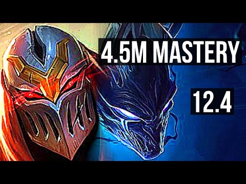 ZED vs NOCTURNE (JNG) | 4.5M mastery, 8/1/7, 500+ games | NA Master | 12.4