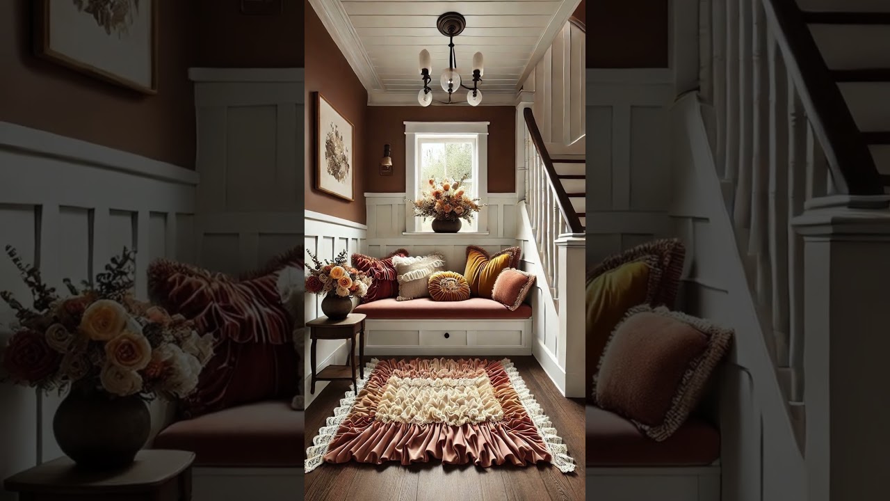 🍑 Cozy Farmhouse Home Tour  Chocolate, Peach & Cream Decor  Ruffles, Lace & Lake Views