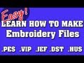 NEVER PAY FOR EMBROIDERY FILES AGAIN - HOW TO DIGITIZE LOGOS YOURSELF