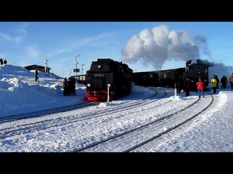 (HD) Ausfahrt eines Dampfzugs der HSB am Brocken