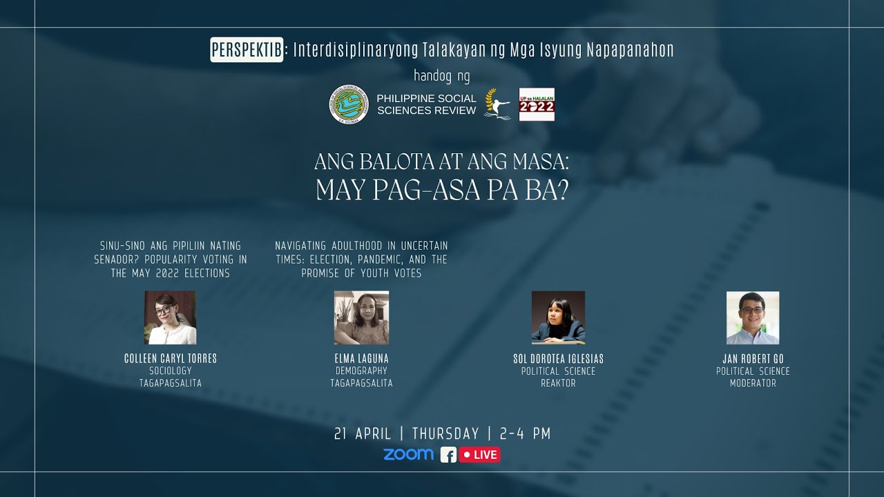 Putar video 𝗣𝗘𝗥𝗦𝗣𝗘𝗞𝗧𝗜𝗕: Interdisiplinaryong Talakayan ng Mga Isyung Napapanahon sekarang 𝗣𝗘𝗥𝗦𝗣𝗘𝗞𝗧𝗜𝗕: Interdisiplinaryong Talakayan ng Mga Isyung Napapanahon