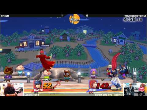 WBB #75  Thunderstorm (Robin) vs Raiga (Marth)   Losers Rd 5   Smash 4 Singles