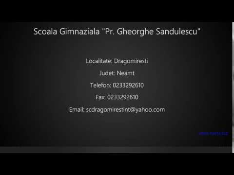 Scoala Gimnaziala "Pr. Gheorghe Sandulescu" Dragomiresti