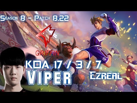 GRF Viper EZREAL vs SIVIR ADC - Patch 8.22 KR Ranked