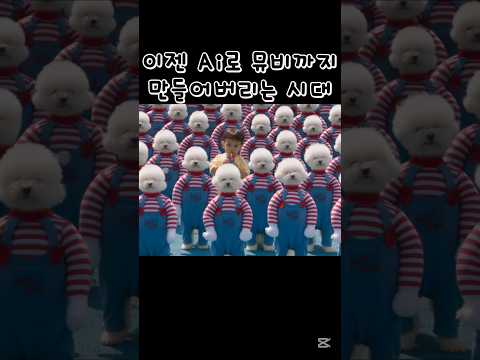 이젠 ai로 뮤비까지 만들어버리는 시대… #제주 #ai #미니비숑 #우유래호tv #stormii #뮤비