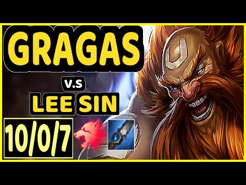 SEVENARMY (GRAGAS) vs LEE SIN - 10/0/7 KDA JUNGLE GAMEPLAY - EUW Ranked MASTER