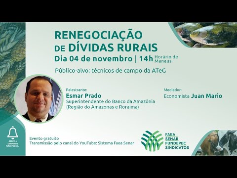Palestra | Renegociação de dívidas rurais