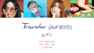 f(x) (에프엑스) - Traveler (feat. ZICO of Block B) [Color Coded Lyrics Han|Rom|Eng]