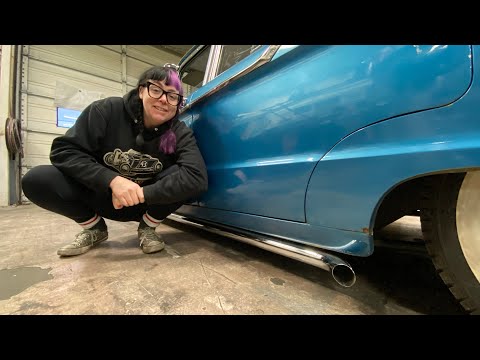Lake Pipes and Stainless Exhaust on Shannons 61 Comet. 302 Swap part 7.