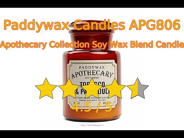 Vídeo relacionado con Paddywax Candles Apothecary Collection Jar Candle, 8-Ounce, Geranium and Basil