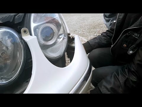 Front bumper installation on Mercedes W211 / Set the front bumper correctly on the Mercedes W211