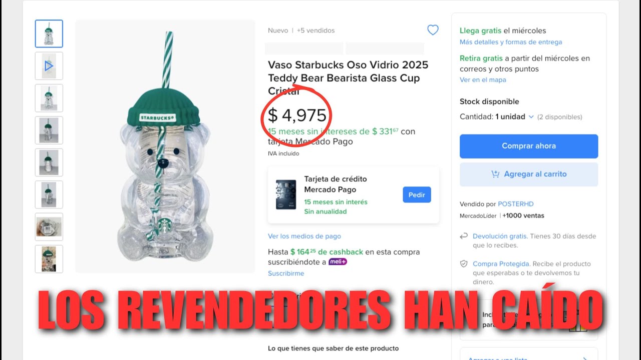 LOS REVENDEDORES han CAÍDO: Nadie quiere COMPRARLES LOS VASITOS de OSITO de STARBUCKS