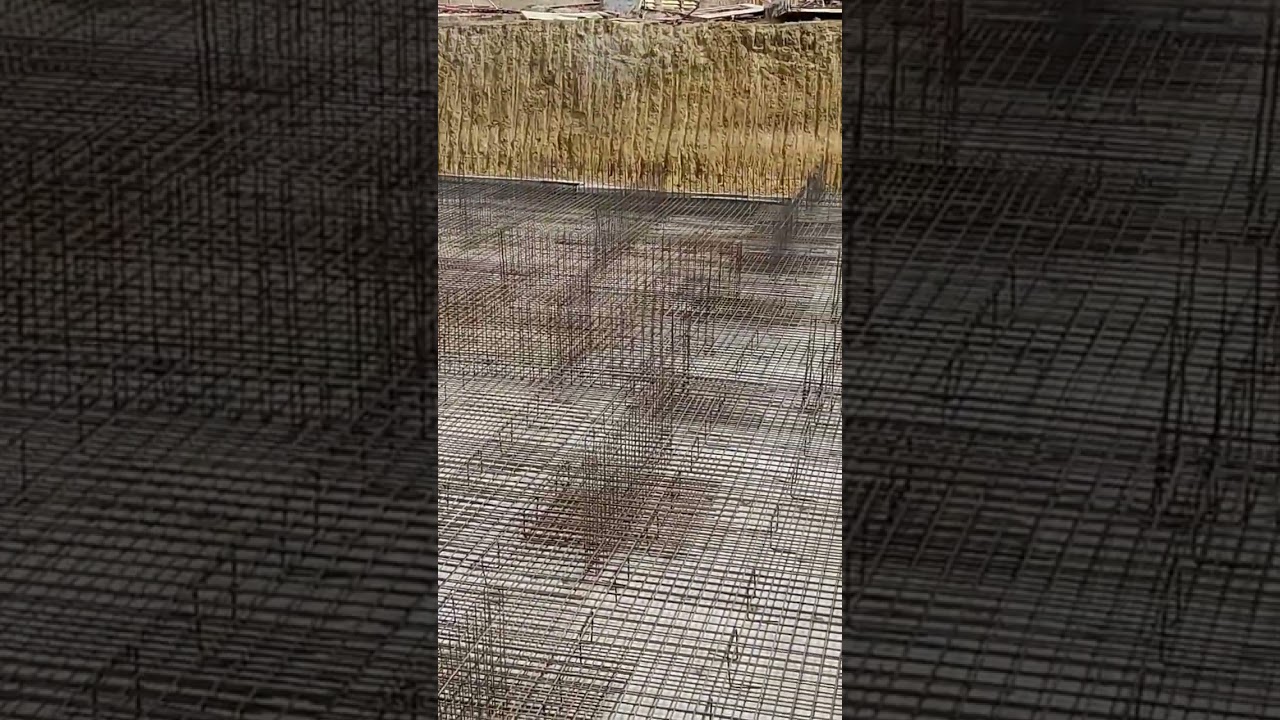 coffrage et ferraillage radier #concrete #béton #civilengineering #shorts
