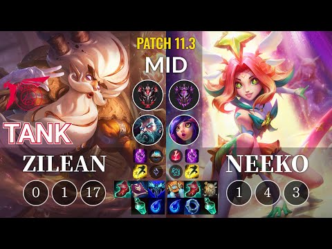 TLN Tank Zilean vs Neeko Mid - KR Patch 11.3