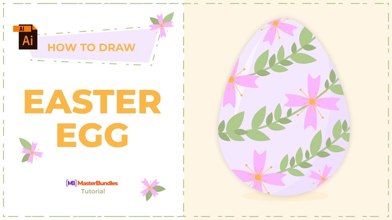 How to Draw an Easter Egg in Illustrator [MasterBundles Tutorial]