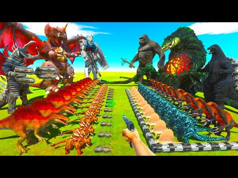 Kaiju Monsters Fights | Mecha Monsters vs Kong & Godzilla - Animal Revolt Battle Simulator