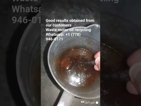 Result of waste oil obtain by our clients