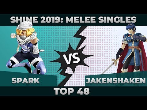 Spark vs Jakenshaken - Losers' Round 3: Melee Singles: Top 48 - Shine 2019 | Sheik vs Marth